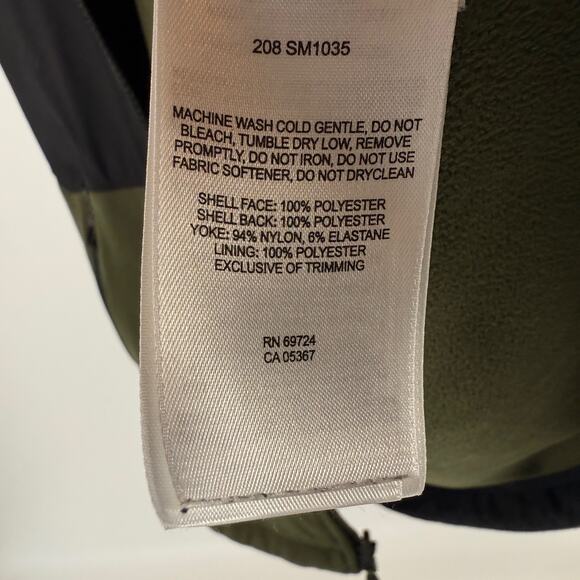 Columbia Mens M Titanium Interchange Full Zip Fleece Vest Blk/Grn - Picture 10 of 10